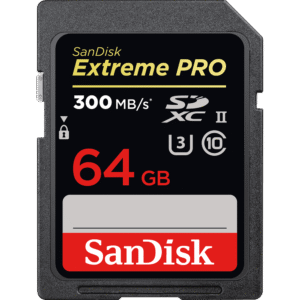 SanDisk Extreme Pro SDHC-SDXC UHS-II - 64GB 300 MB/s - Originale