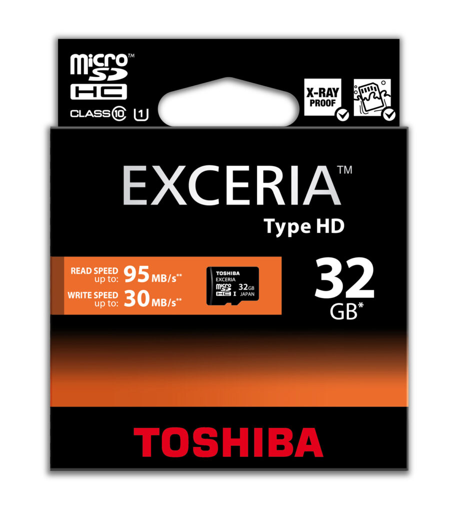 TOSHIBA microSDHC 32GB EXCERIA Type HD CLASSE 10