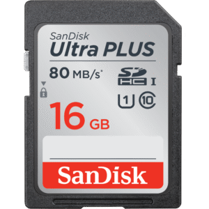 Sandisk Ultra Plus SDHC 16GB UHS-I 80 MB/S