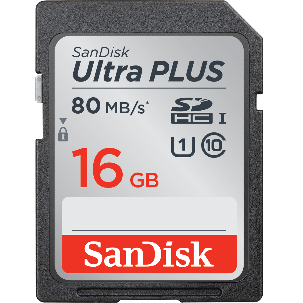 Sandisk Ultra Plus SDHC 16GB UHS-I 80 MB/S
