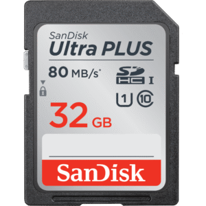 Sandisk Ultra Plus SDHC 32GB UHS-I 80 MB/S