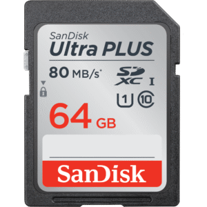 Sandisk Ultra Plus SDXC 64GB UHS-I 80 MB/S