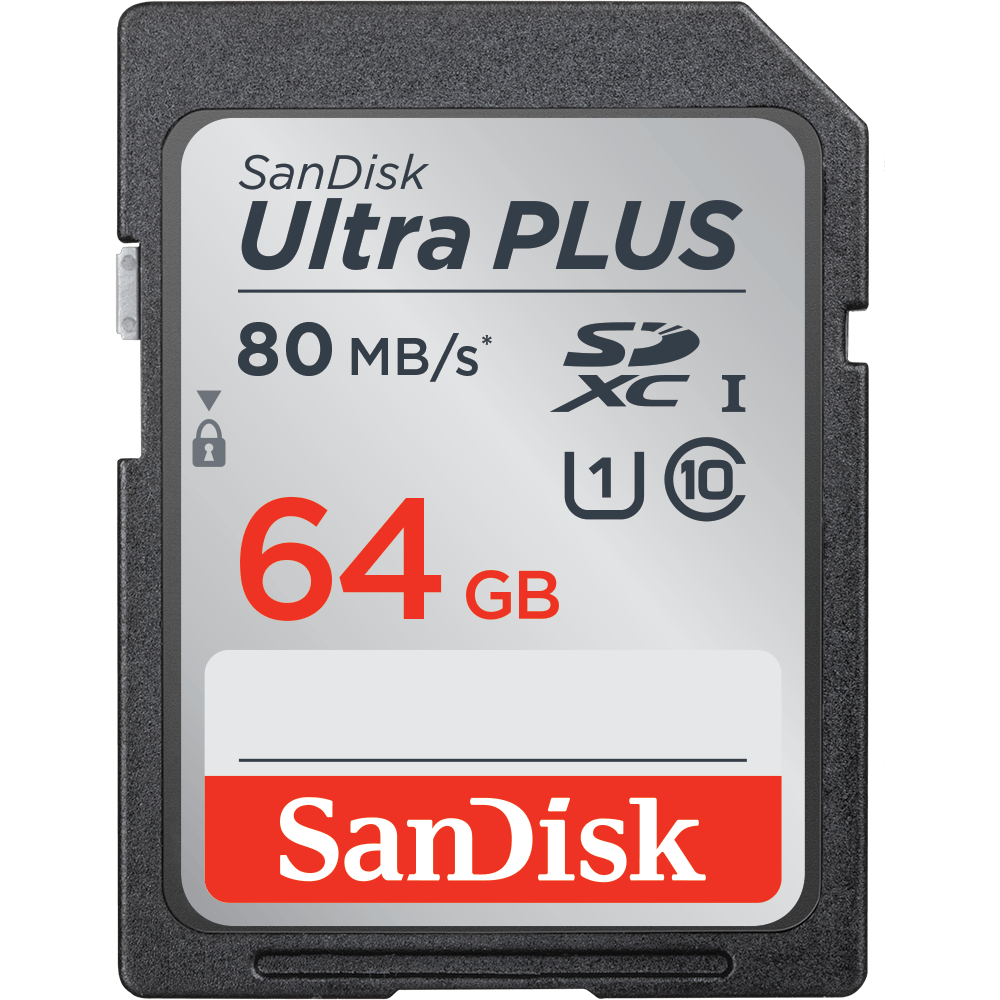 Sandisk Ultra Plus SDXC 64GB UHS-I 80 MB/S