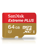 SANDISK EXTREME PLUS microSDHC 64GB UHS-I 80 MB/S