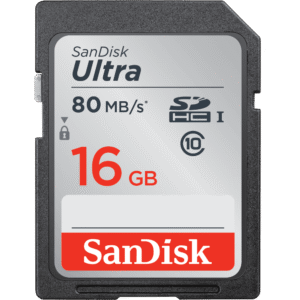 Sandisk Ultra SDHC 16GB UHS-I 80 MB/S